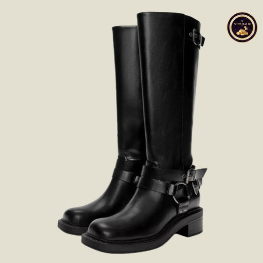 PULL&BEAR BOTTES BIKER À BOUCLES