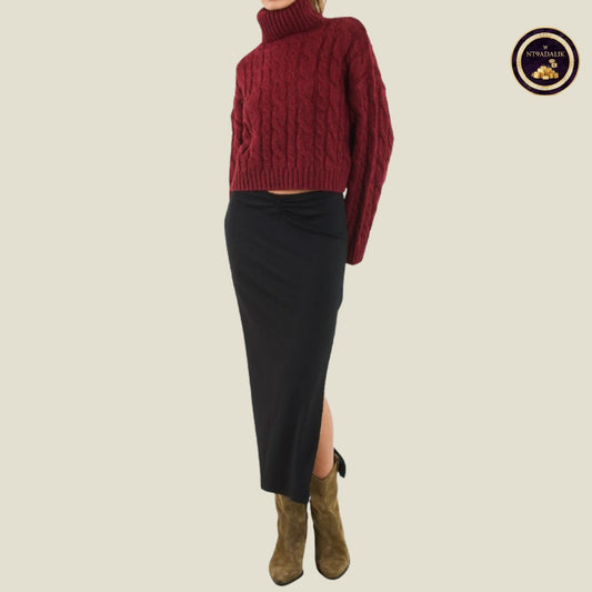 Even&Odd Pullover - burgundy